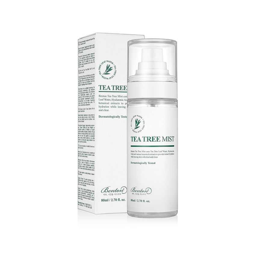 Xịt Khoáng Tràm Trà Ngăn Ngừa Mụn, Kiểm Soát Dầu Benton Tea Tree Mist 80ml