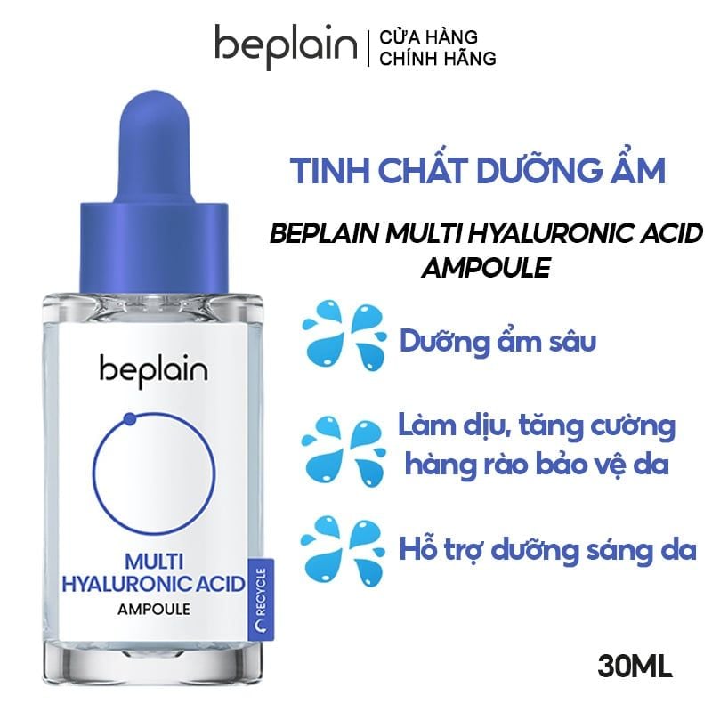 Tinh Chất Beplain Dưỡng Ẩm Cho Da Căng Mịn Multi Hyaluronic Acid Ampoule 30ml