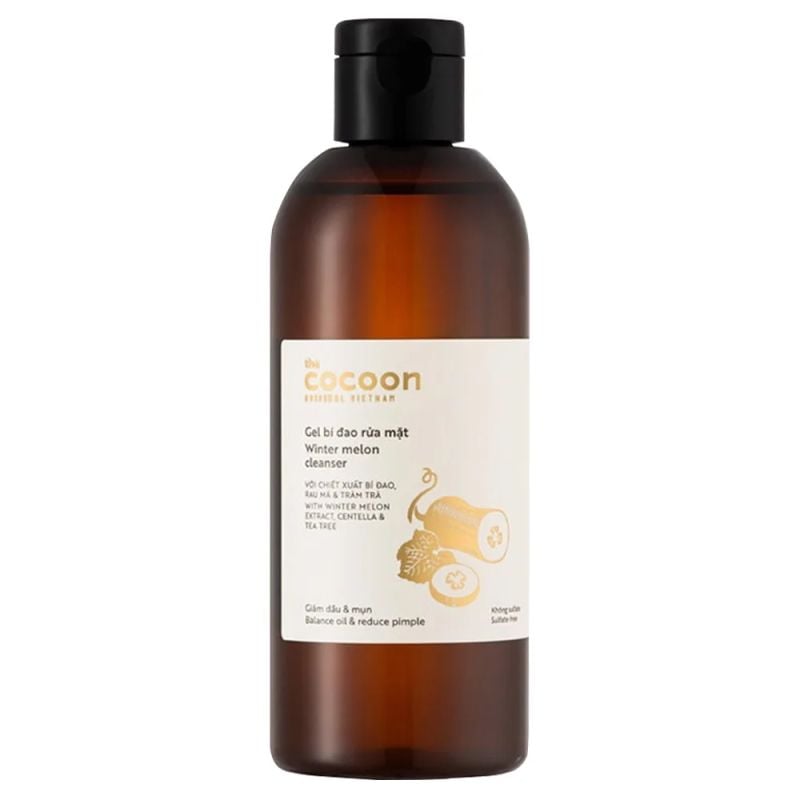 Gel Rửa Mặt Làm Sạch Da Dịu Nhẹ Chiết Xuất Bí Đao The Cocoon Winter Melon Cleanser