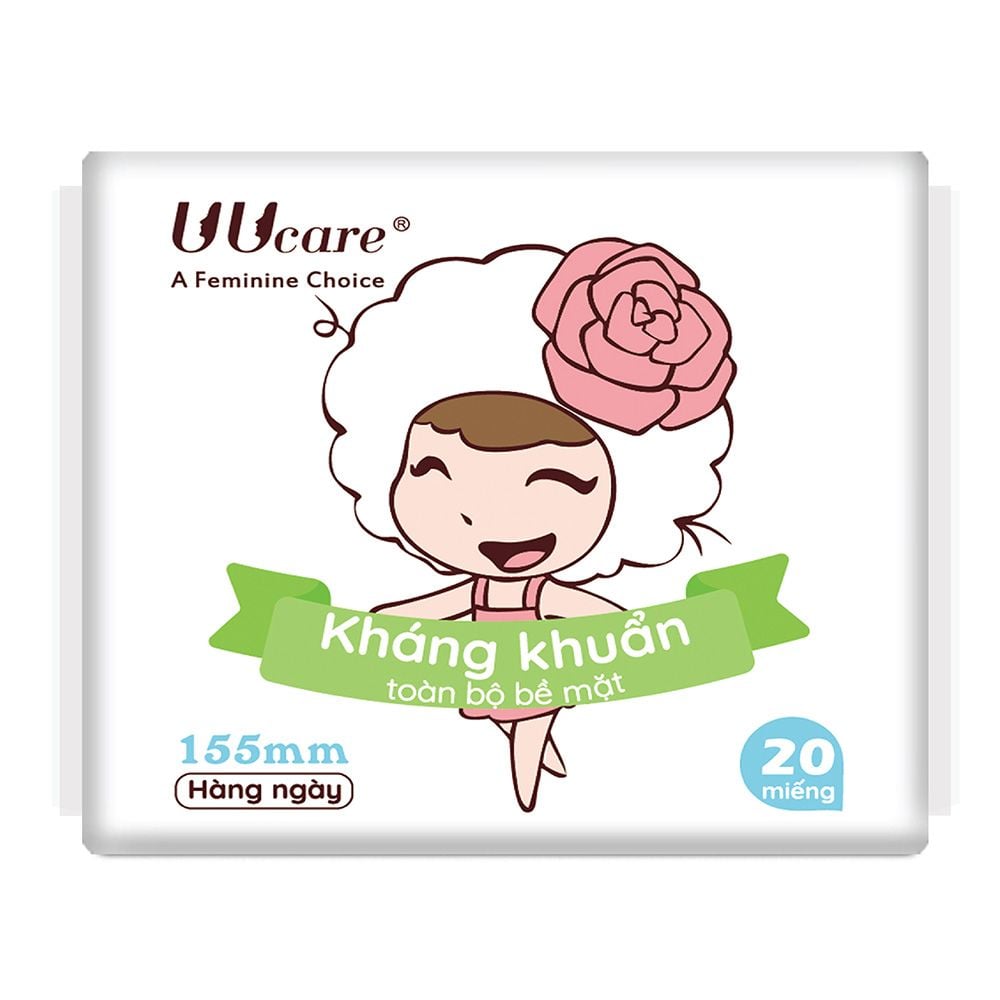 Băng Vệ Sinh Kháng Khuẩn Hằng Ngày UUcare Young Girl Series 15.5cm (Che tên sản phẩm khi giao hàng)