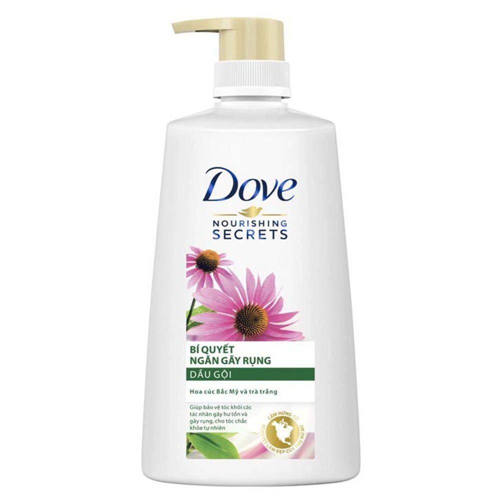 [640g] Dầu Gội Ngăn Tóc Gãy Rụng Chiết Xuất Hoa Cúc & Trà Trắng Dove Nourishing Secret