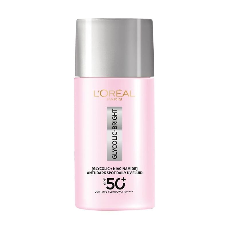 Sữa Chống Nắng Phổ Rộng L'oreal Mỏng Nhẹ, Hỗ Trợ Dưỡng Sáng, Giảm Mờ Thâm Nám Glycolic-Bright Anti-Dark Spot Daily Uv Fluid SPF 50+/PA++++ 50ml