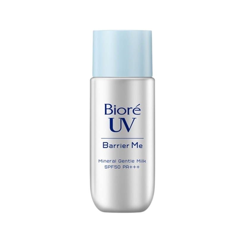 Kem Chống Nắng Bioré Hỗ Trợ Dưỡng Trắng, Dịu Nhẹ, Ngăn Cản Bụi Mịn PM 2.5 UV Barrier Me Mineral Gentle Milk SPF50+/PA ++++ 50g