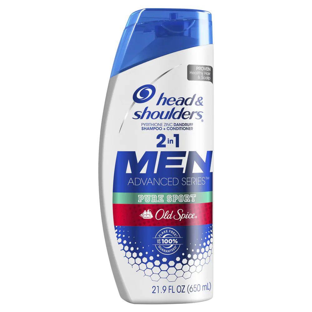 [650ml] Dầu Gội Và Xả Head & Shoulders Hỗ Trợ Giảm Gàu Men Advanced Series Pure Sport Old Spice 2in1 Pyrithione Zinc Dandruff Shampoo +Conditioner