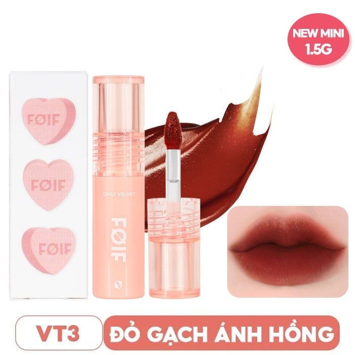 [FOIF by MERZY] Son Kem Lì Hàn Quốc Thuần Chay, Mịn Mượt Lâu Trôi Foif Daily Velvet Tint 3g