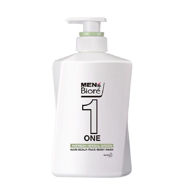 [480ml] Sữa Tắm, Gội, Rửa Mặt Cho Nam Hương Thảo Mộc Bioré Men's One - HERBAL GREEN