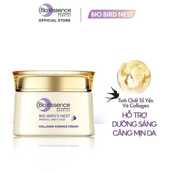 Kem Dưỡng Hỗ Trợ Làm Sáng Da & Căng Mịn Tinh Chất Tổ Yến Bio-essence Bio-Bird's Nest Collagen Essence Cream 50g