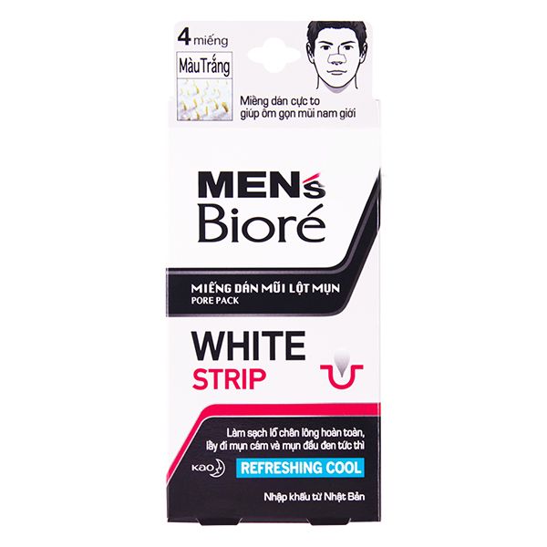 [Hộp 4 Miếng] Miếng Dán Mũi Lột Mụn Men's Bioré