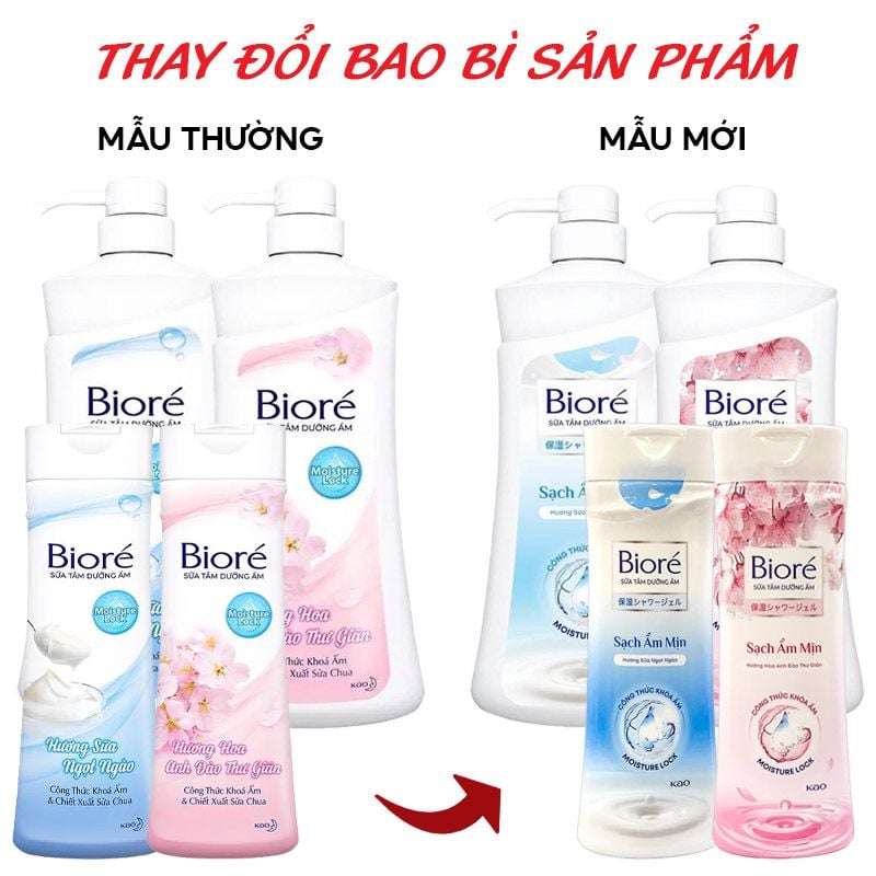 Sữa Tắm Bioré Dưỡng Ẩm Mịn Da