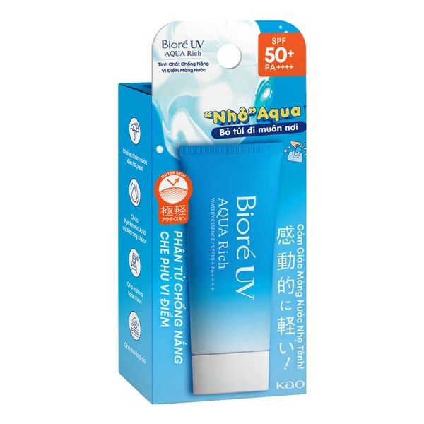  Kem Chống Nắng Bioré Dưỡng Ẩm UV Aqua Rich Watery Essence SPF50+/PA++++ 