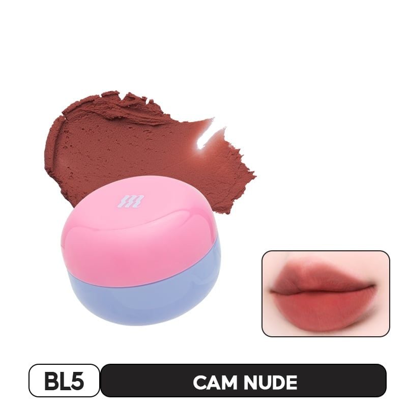 Son Kem Bùn Merzy Kiêm Má Hồng Mờ Lì, Mịn Mượt Như Bơ Dạng Hũ Blurry Lip Mousse 6g