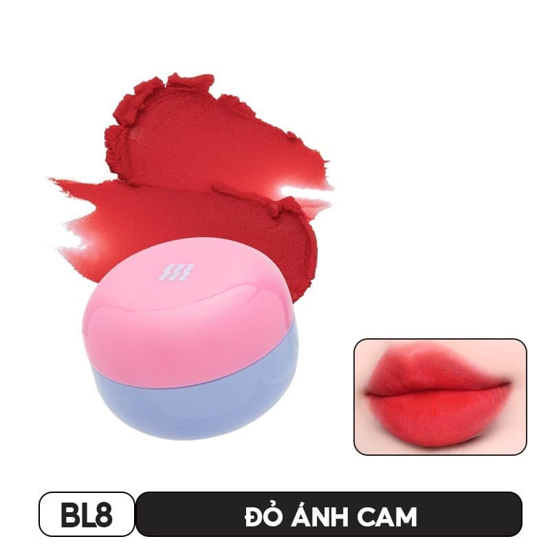 Son Kem Bùn Merzy Kiêm Má Hồng Mờ Lì, Mịn Mượt Như Bơ Dạng Hũ Blurry Lip Mousse 6g