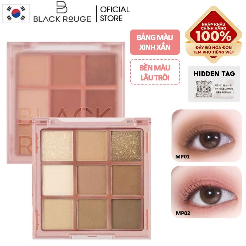 Bảng Phấn Mắt 9 Ô Xinh Xắn Black Rouge Colordation Mood Palette