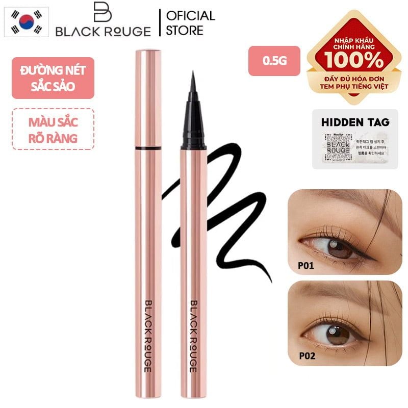 Bút Kẻ Mắt Nước Black Rouge Chống Trôi Power Proof Pen Liner 0.5g