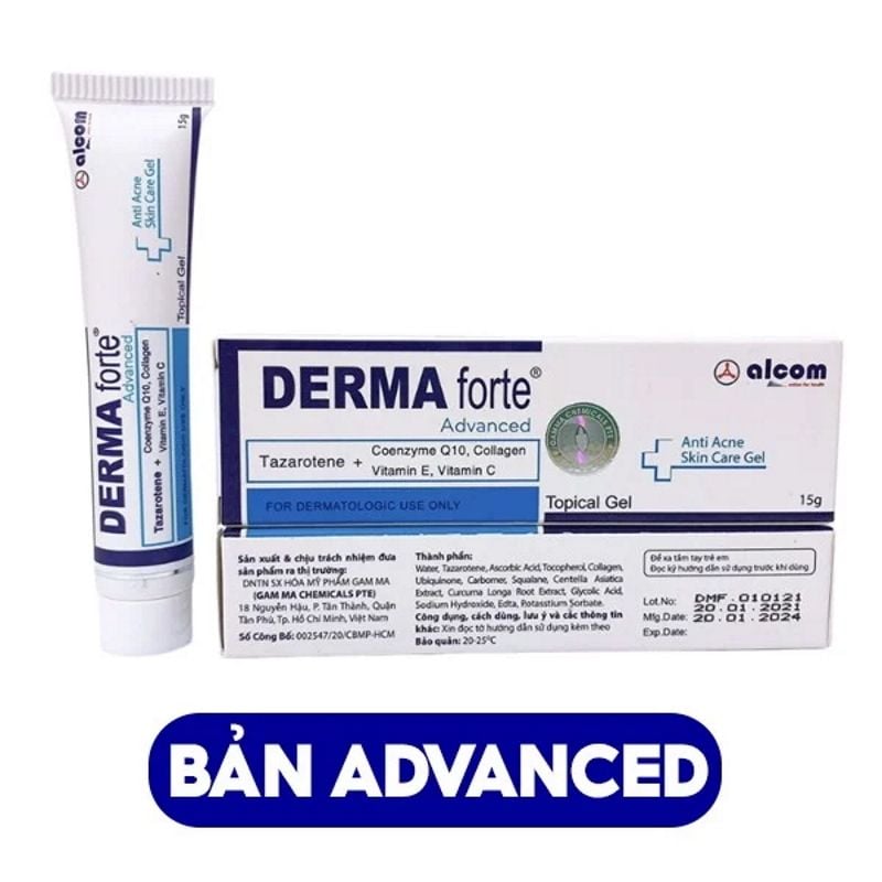Gel Derma Forte Topical Gel 15g Hỗ Trợ Giảm Mụn, Giảm Thâm 15g