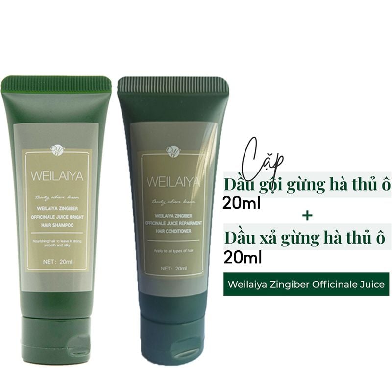 Dầu Gội Chiết Xuất Thảo Dược, Gừng Trắng, Hà Thủ Ô Trắng Hỗ Trợ Mọc Tóc Nhanh, Nuôi Dưỡng Tóc Weilaiya Shampoo 400ml