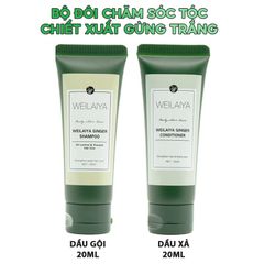 COMBO MINI GỘI XẢ GỪNG TRẮNG (GỘI 20ML + XẢ 20ML)