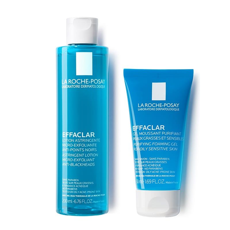 [2 Items] Bộ Đôi Làm Sạch, Cân Bằng Da Cho Da Dầu La Roche-Posay Effaclar Lotion & Foaming Gel