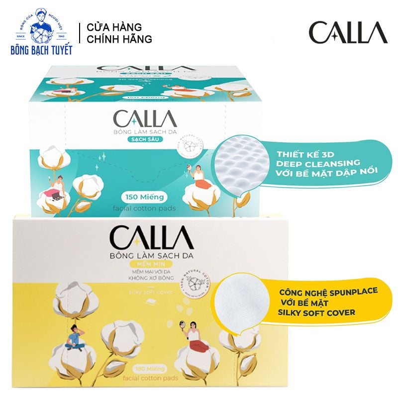 Bông Tẩy Trang Làm Sạch Da Bông Bạch Tuyết Calla Facial Cotton Pads