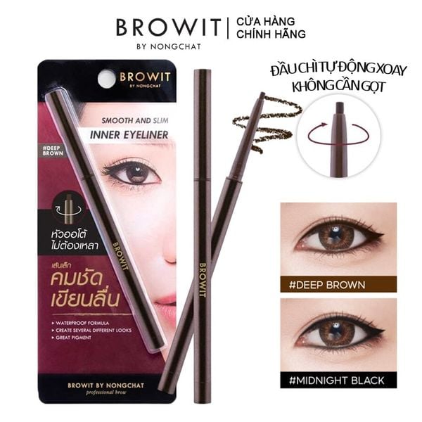 Kẻ Viền Mắt Trong Dạng Sáp, Chống Nước, Sắc Nét Browit Smooth and Slim Inner Eyeliner 0.1g