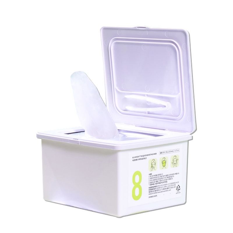 Mặt Nạ B.O.M Hỗ Trợ Phục Hồi Chiết Xuất Từ 8 Loại Trà Eight Tea Quick Boosting Mask 390g (30 miếng)