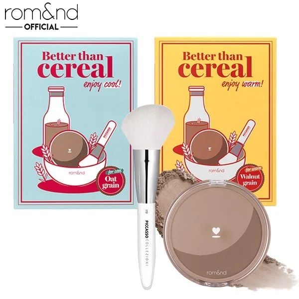 [3Items] Set 3 Sản Phẩm Phấn Tạo Khối Và Cọ Cho Đường Nét Hoàn Hảo Romand Better Than Cereal Edition - Romand x Piccasso Collezioni 9.5g