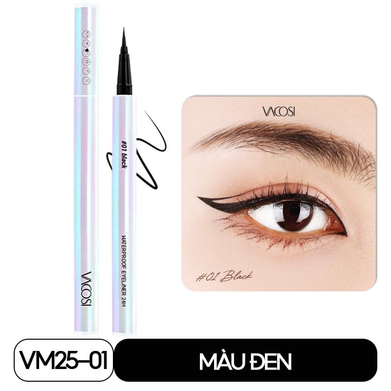 [PHIÊN BẢN NGỌC TRAI] Bút Kẻ Mắt Nước Không Lem Lâu Trôi Vacosi 24H Waterproof Pen - VM25 0.6g