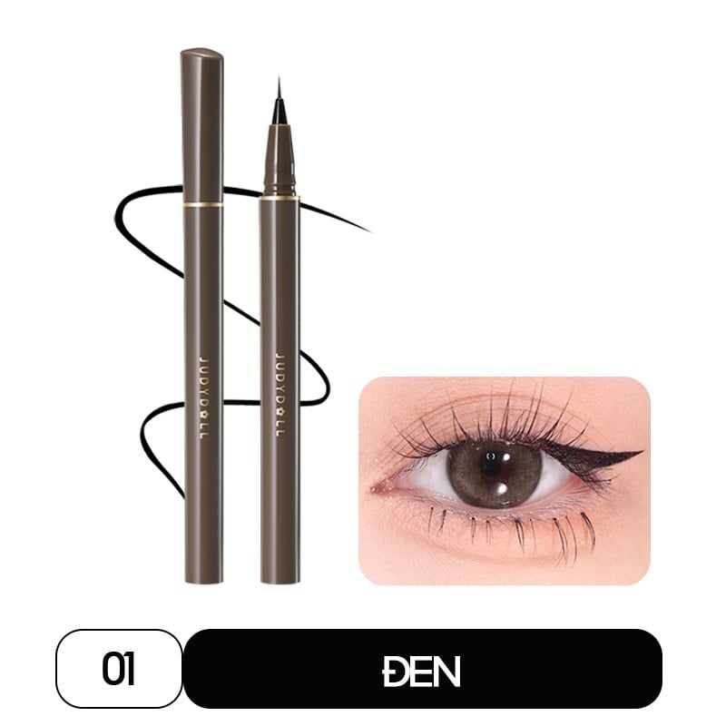 Bút Kẻ Mắt Nước Siêu Mảnh, Lâu Trôi, Chống Thấm Nước Judydoll Slim Liquid Eyeliner 0.4g - 01 Black