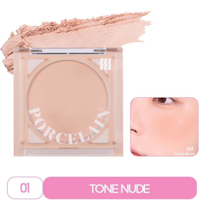 Phấn Má Hồng Dạng Nén Chuẩn Màu, Lâu Trôi Merzy Porcelain Cheek Blusher 4.2g