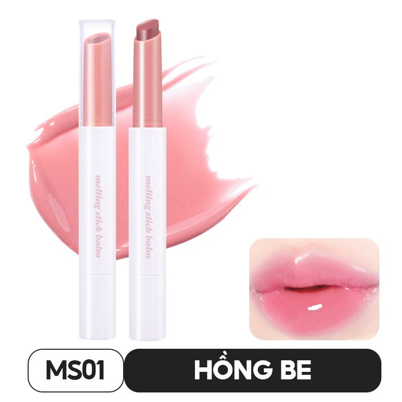 Son Dưỡng Có Màu Merzy Ẩm Mịn, Căng Bóng Môi More Shine Melting Stick Balm 2g