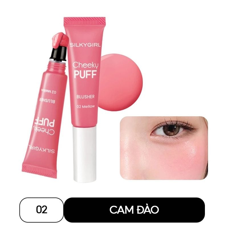 Má Hồng Kem Silkygirl Cheeky Puff Blusher 6ml
