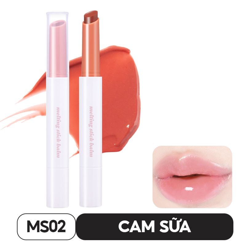 Son Dưỡng Có Màu Merzy Ẩm Mịn, Căng Bóng Môi More Shine Melting Stick Balm 2g