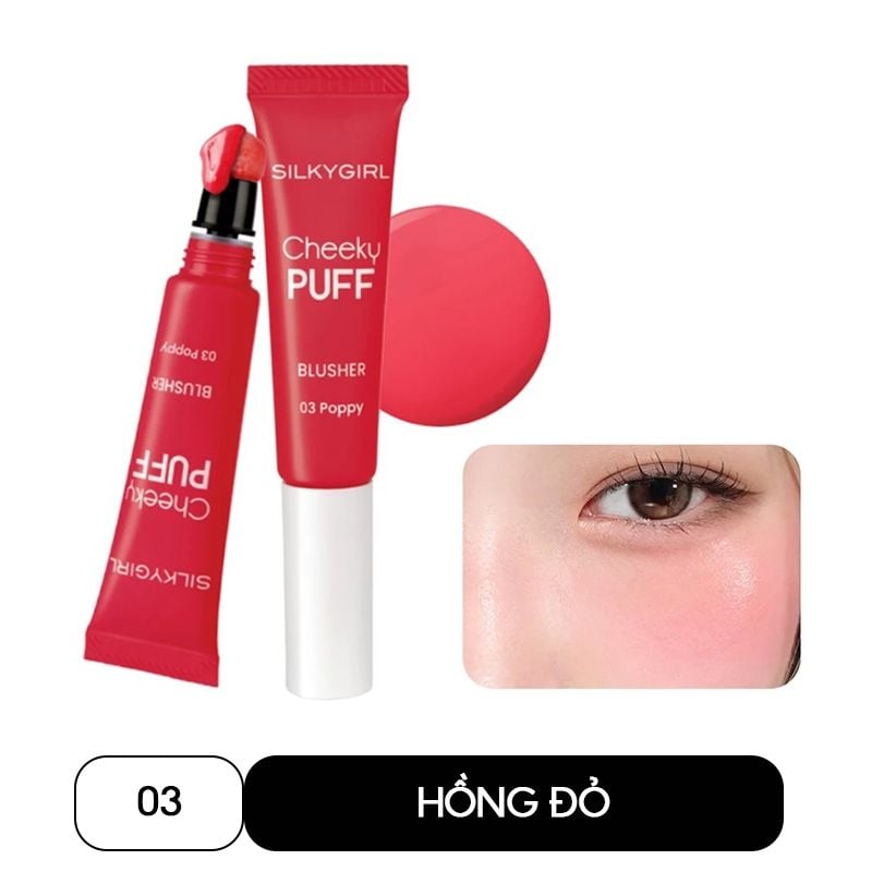 Má Hồng Kem Silkygirl Cheeky Puff Blusher 6ml