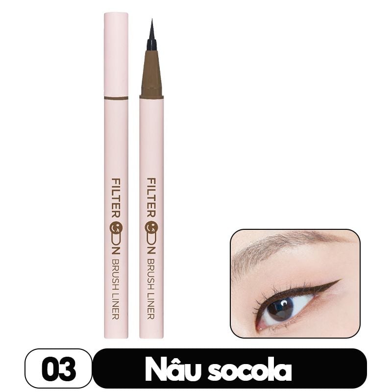 Bút Kẻ Mắt Nước Sắc Nét, Lâu Trôi I'm Meme Filter On Brush Liner 0.6g