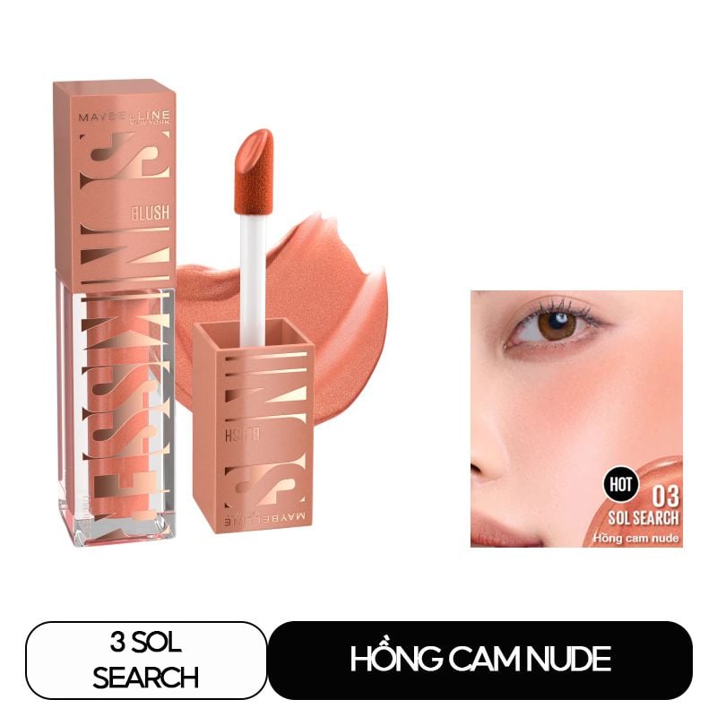 Má Hồng Kem Căng Mọng, Bền Màu Maybelline Sunkisser Blush 4.7ml