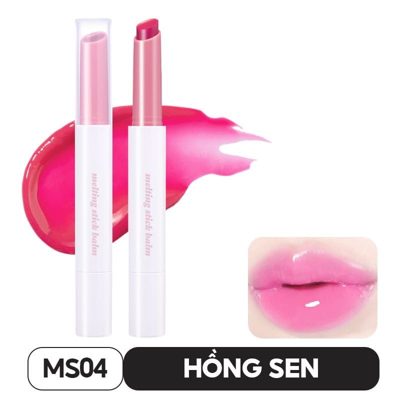 Son Dưỡng Có Màu Merzy Ẩm Mịn, Căng Bóng Môi More Shine Melting Stick Balm 2g