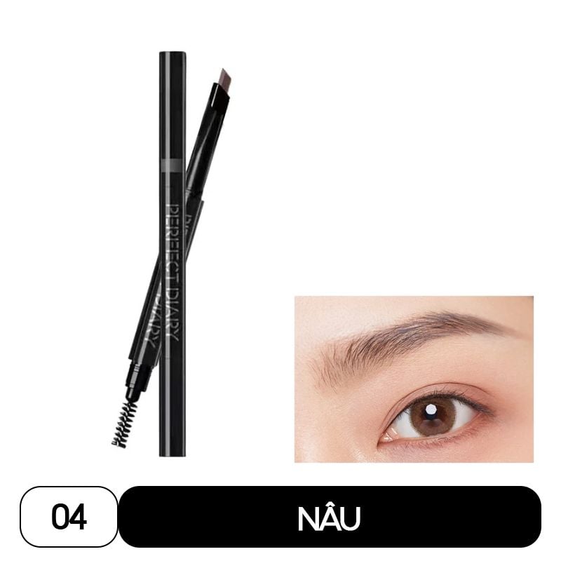 Chì Kẻ Mày Hai Đầu, Chống Thấm Nước Perfect Diary Dual- Ended Hexagonal Chiseled Eyebrow Pencil 0.28g