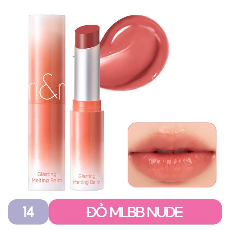 [VE-EASY] Son Dưỡng Dạng Thỏi Có Màu Thuần Chay Dưỡng Ẩm Mềm Môi Romand Glasting Melting Balm