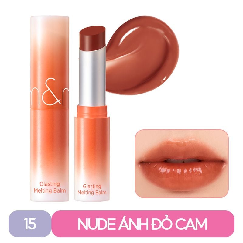 [DUSTY ON THE NUDE][VE-EASY] Son Dưỡng Dạng Thỏi Có Màu Thuần Chay Dưỡng Ẩm Mềm Môi Romand Glasting Melting Balm 3.5g