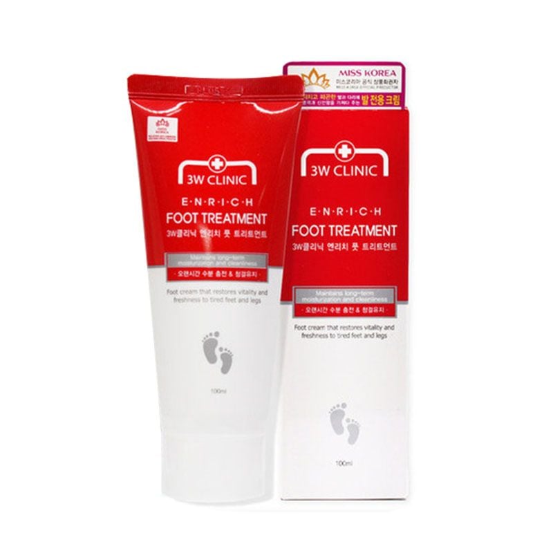 Kem Dưỡng Da Chân 3W Clinic Enrich Foot Treatment 100ml