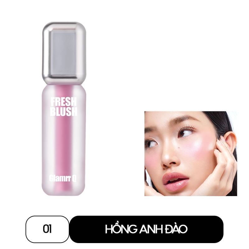 Má Hồng Kem Căng Bóng Glamrr Q Glow Lasting Fresh Blush 3.8g