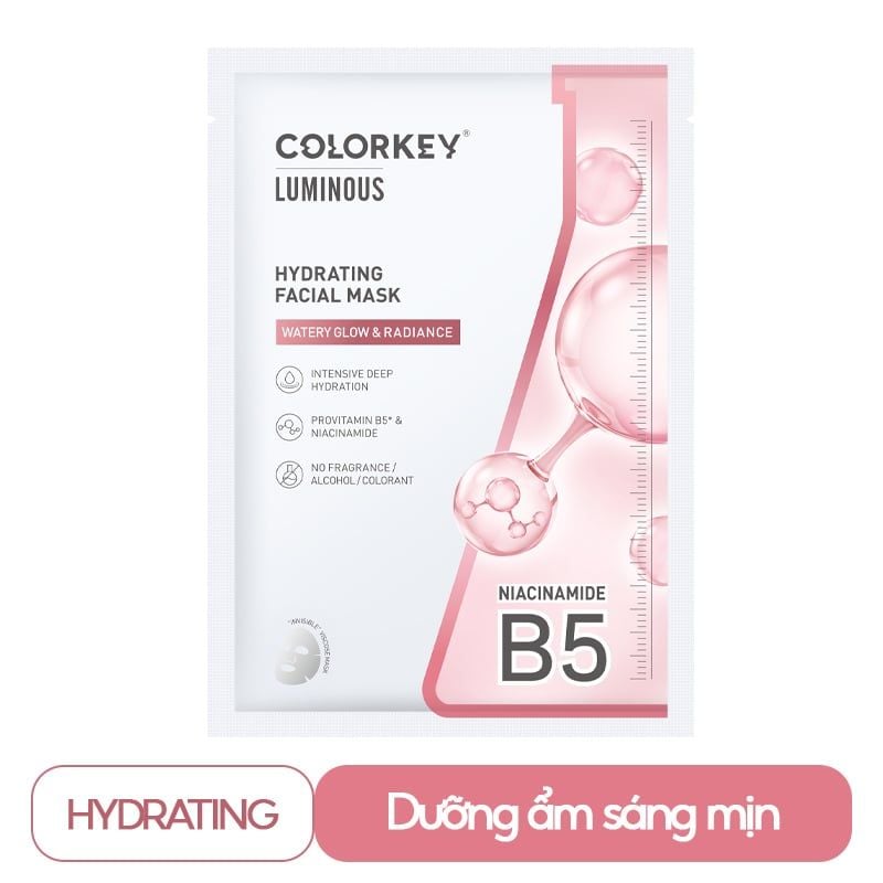 Mặt Nạ Giấy Dưỡng Ẩm, Làm Dịu Da, Hỗ Trợ Dưỡng Sáng Colorkey Facial Mask 25ml