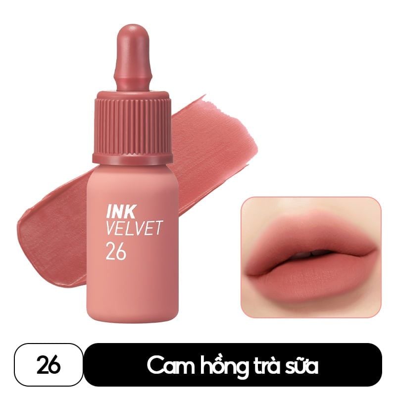 Son Kem Lì Mịn Môi, Lâu Trôi Peripera Ink Velvet 4g