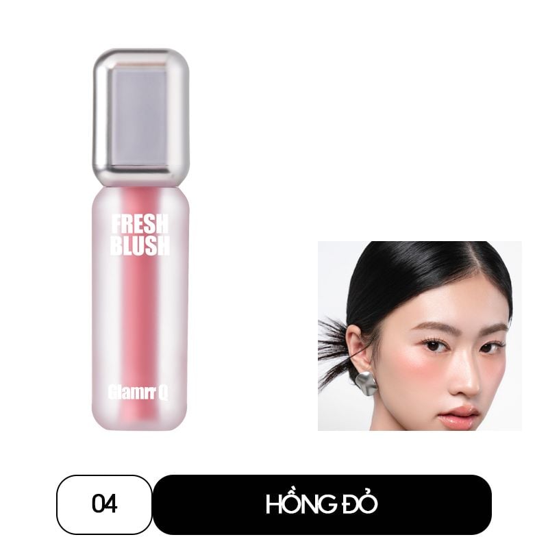 Má Hồng Kem Căng Bóng Glamrr Q Glow Lasting Fresh Blush 3.8g