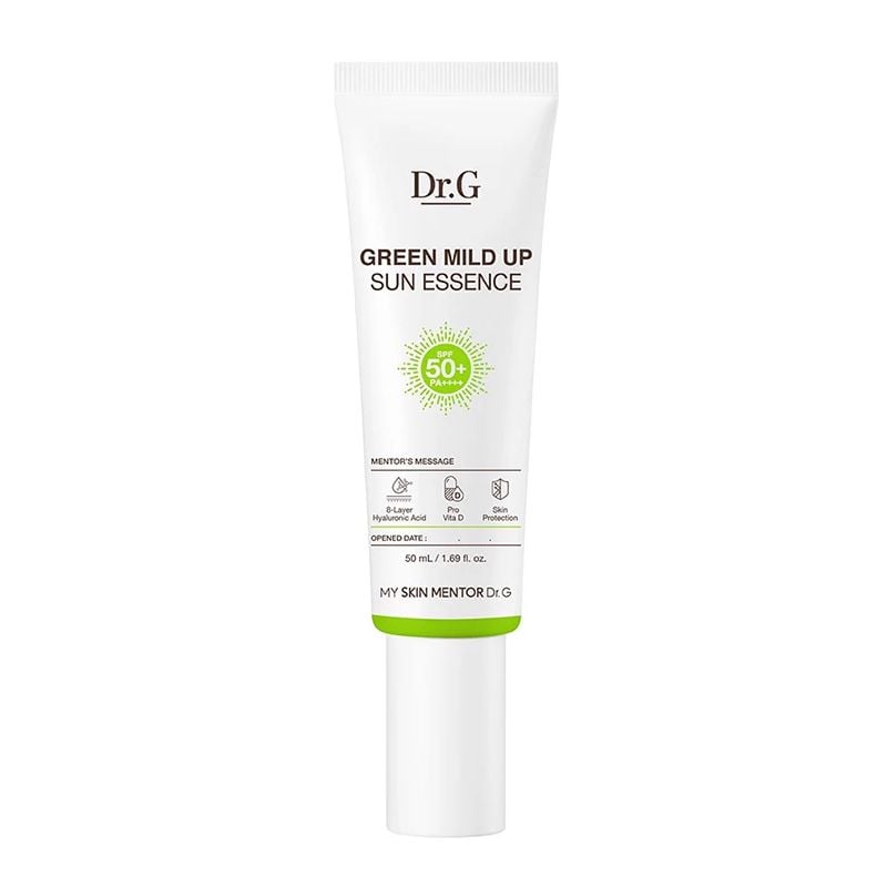 Kem Chống Nắng Dưỡng Ẩm, Chống Ánh Sáng Xanh Dành Cho Da Nhạy Cảm Dr.G Green Mild Up Sun Essence SPF50+ PA++++ 50ml