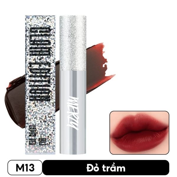  [Merzy Glam M13 Vỏ Bạc] Son Kem Merzy Siêu Lì, Mịn Môi Noir In The Mellow Tint 