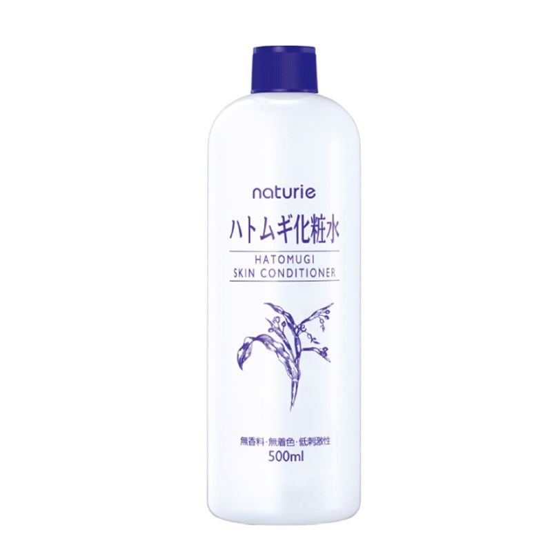 Nước Hoa Hồng Cấp Ẩm Hỗ Trợ Dưỡng Trắng Chiết Xuất Ý Dĩ Naturie Hatomugi Skin Conditioner 500ml