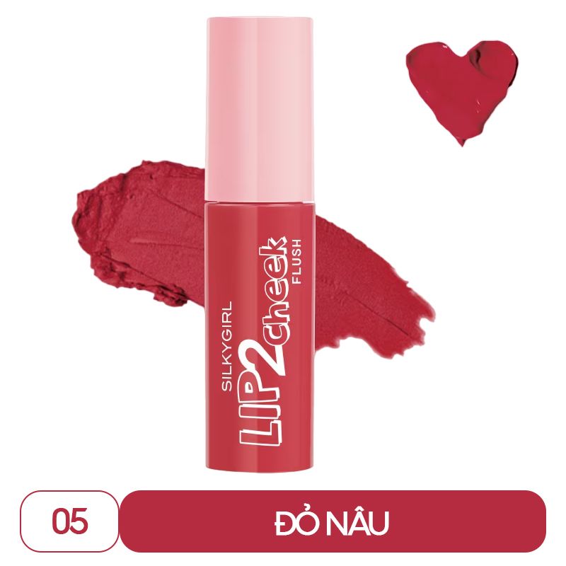 Son Kem Lì 2in1 Mịn Môi, Lâu Trôi Silkygirl Lip 2 Cheek Flush 3.8ml