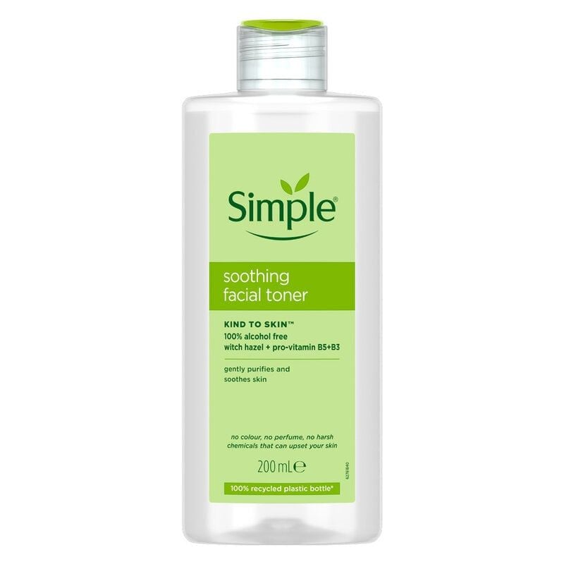 Nước Hoa Hồng Simple Làm Dịu, Cân Bằng Độ Ẩm Soothing Facial Toner 200ml