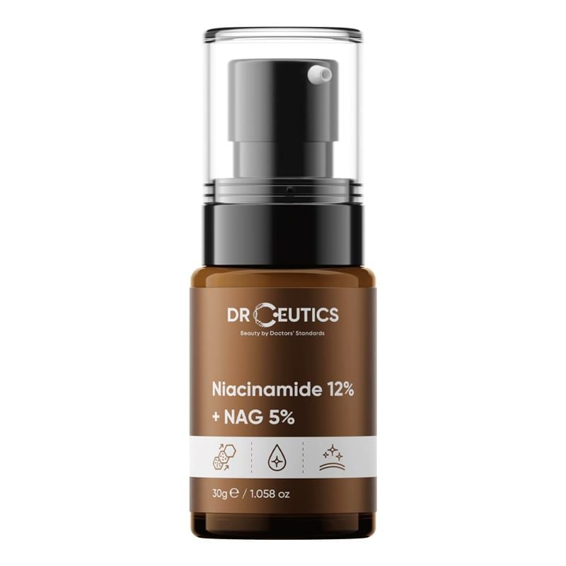 Serum DrCeutics Hỗ Trợ Dưỡng Sáng, Giảm Thâm Mụn, Kiềm Dầu DrCeutics Niacinamide 12%+ NAG 5% 30g